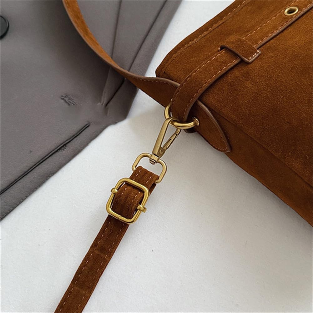Womens Suede Tote Bag 2025 Trendy Shoulder Bags Purses Fall Winter Suede Crossbody Handbag Hobo Bag Work Purse Travel Handbag