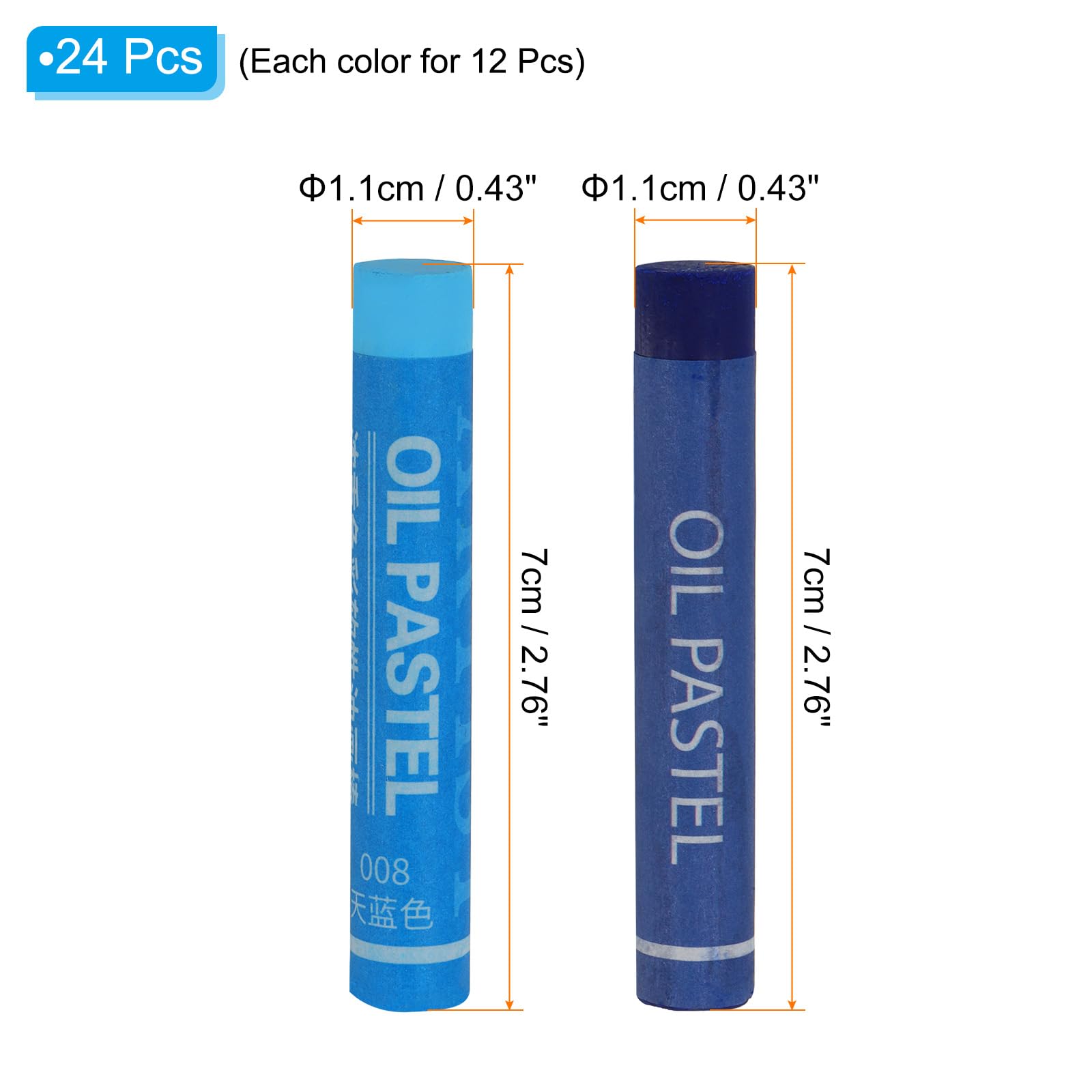 PATIKIL Sky Blue, Dark Blue Oil Pastels - Image 2