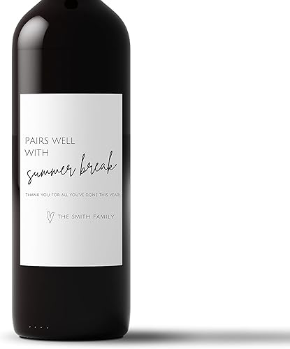 Miniatura 2 de Summer Break Wine Label | Gift from Class | Gift From Student | Teacher Gift Wine | Champagne Bottle Label | Teacher Gift for Back to School