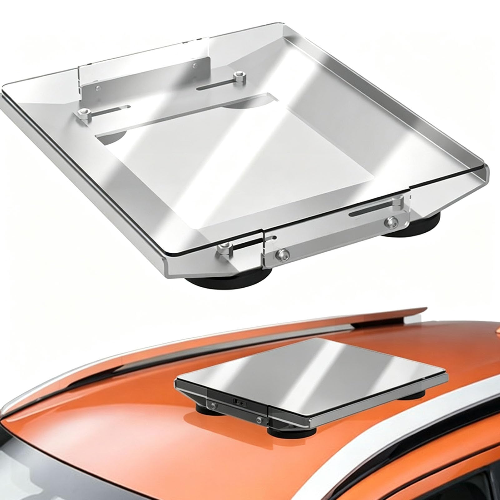 AMONIDA Magnetyczny Uchwyt Samochodowy na Dach, Stop Aluminium, Mini 12