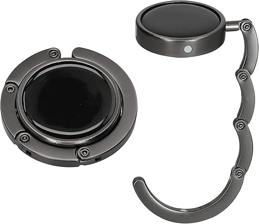 kwmobile Purse Hanger for Table (Set of 2) - Purse Hook for Table - Folding Handbag Hanger - Portable Bag Holder