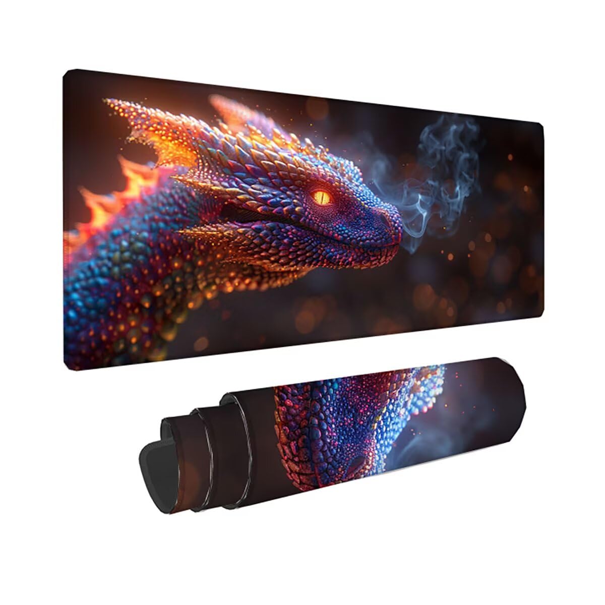 Tappetino per Mouse Gaming XXL 1200x600x3mm– Ufficio Mousepad Grande – Migliora la Velocità e la Precisione Tenuta Stabile Sottomano per Ufficio e Casa Accessori Scrivania Drago PjY11059 N-U