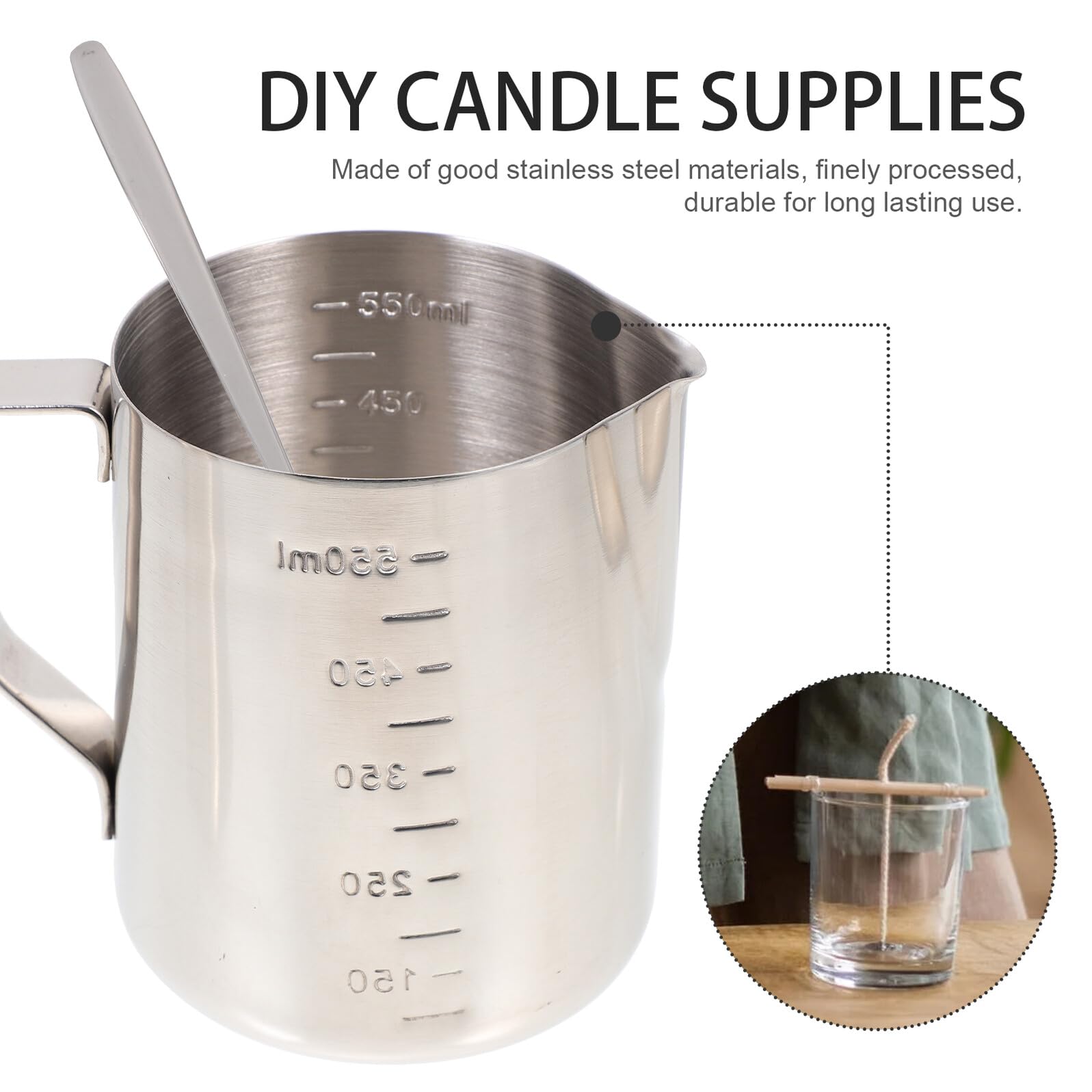 Alipis Kit Creativo para Hacer Velas Caseras Materiales de Acero Inoxidable y Accesorios Fáciles de Usar, Adecuado para Manualidades y Decoración Artesanal