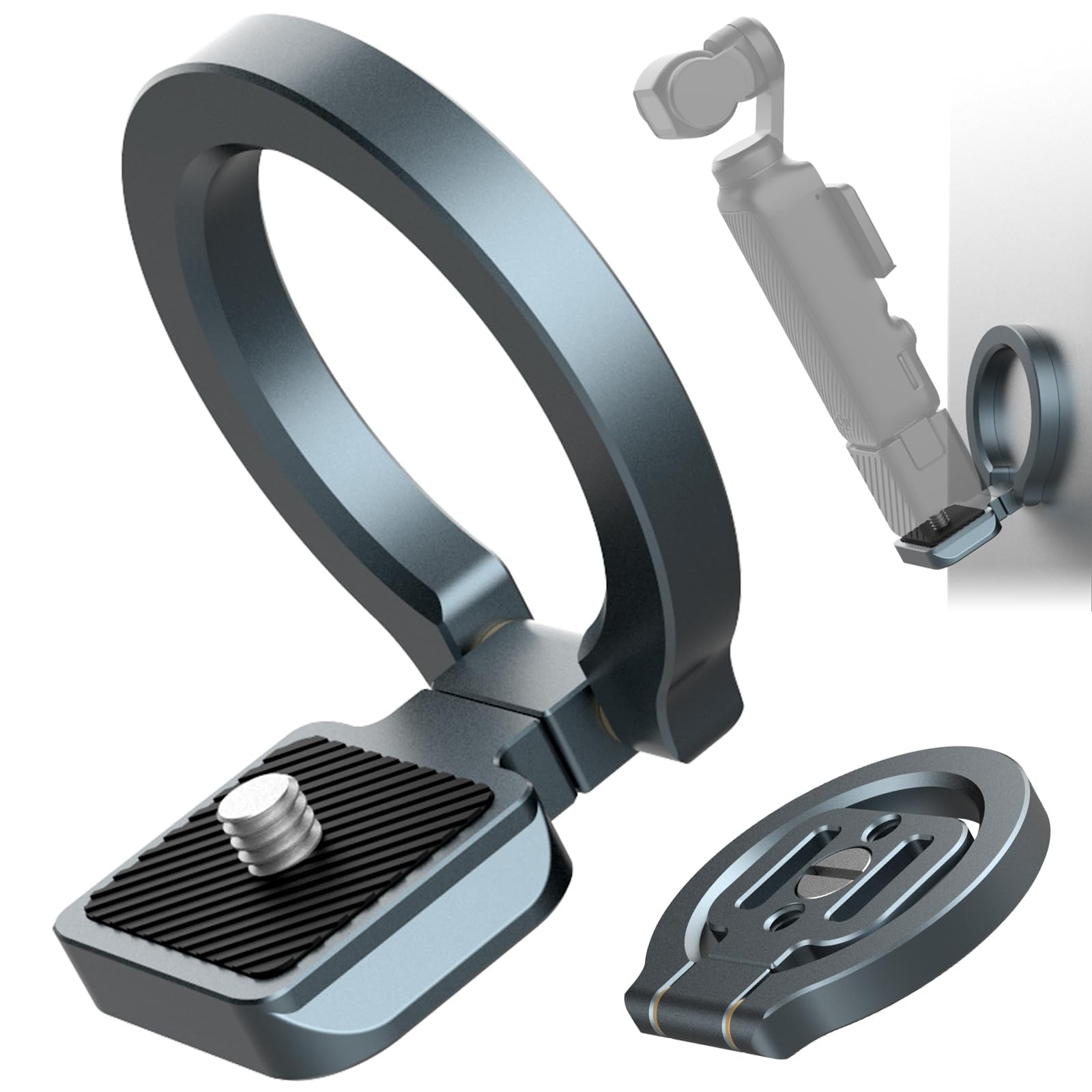 Soporte magnético compatible con DJI Osmo Pocket 3, adaptador MG-OP3 Pocket3, soporte magnético de expansión para teléfono con soporte de aleación de aluminio Arca-Swiss de 1/4 a 20