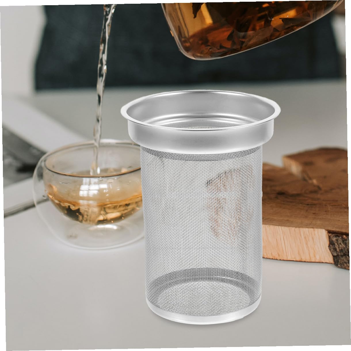 Homoyoyo Infuseur à Thé Filtre à Thé Résistant la Rouille en Acier Inoxydable Solide Accessoire pour Théières Présent pour Amis