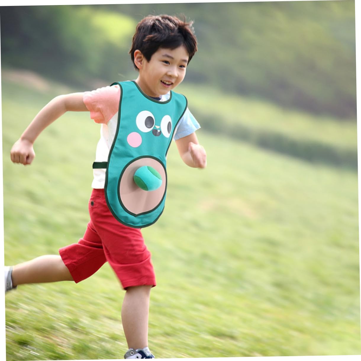 Yardwe Juego de Balones Adhesivas para Niños Pequeños al Aire Libre Chaleco Pegajoso de Poliéster y Algodón Oxford para Desarrollo Motor y Social Color Aleatorio