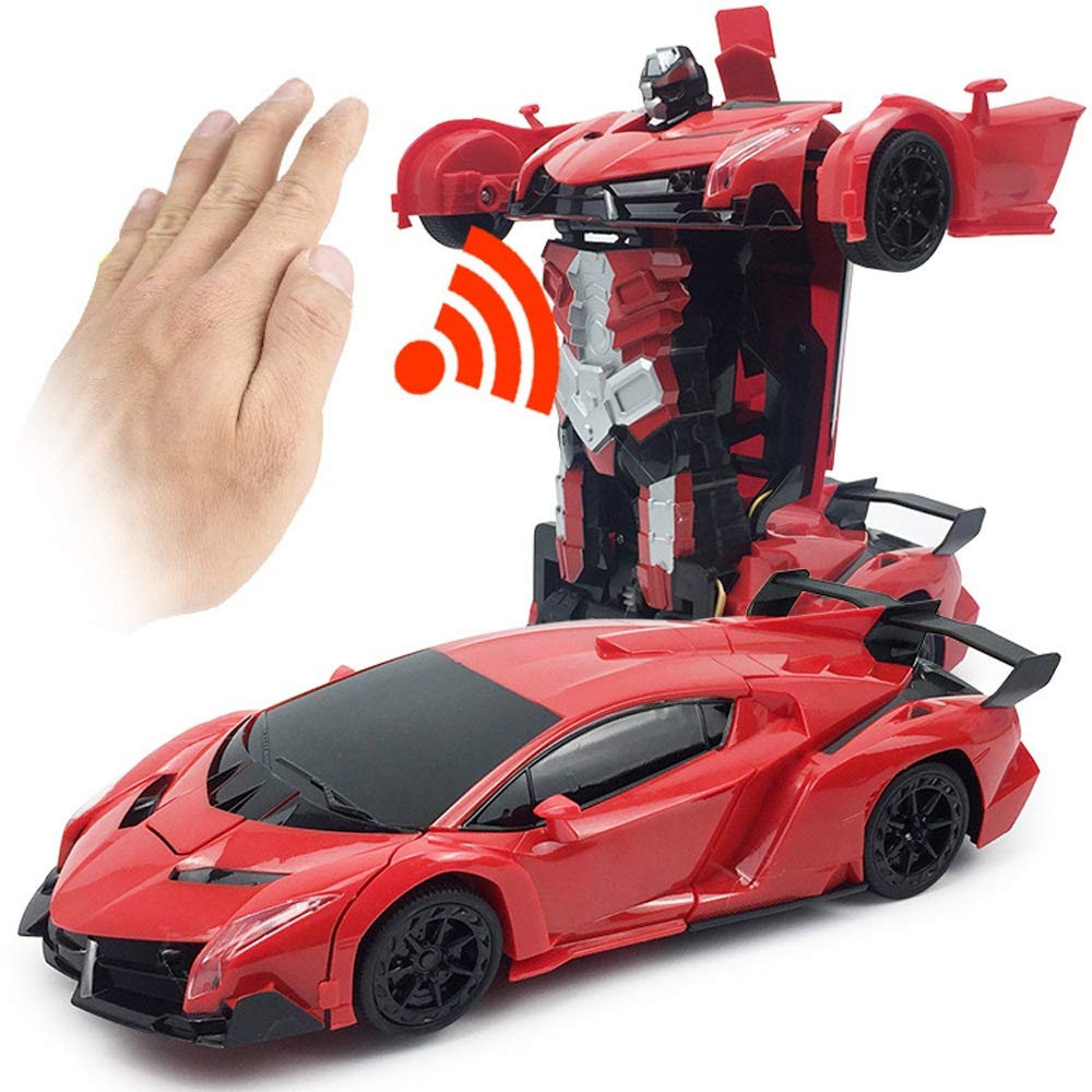 ZAKRLYB Transformers With 1/12 Large Gesture Sensing Remote Control  Transformer Optimus Prime One-button Deformation Remote Control Car Auto  Light