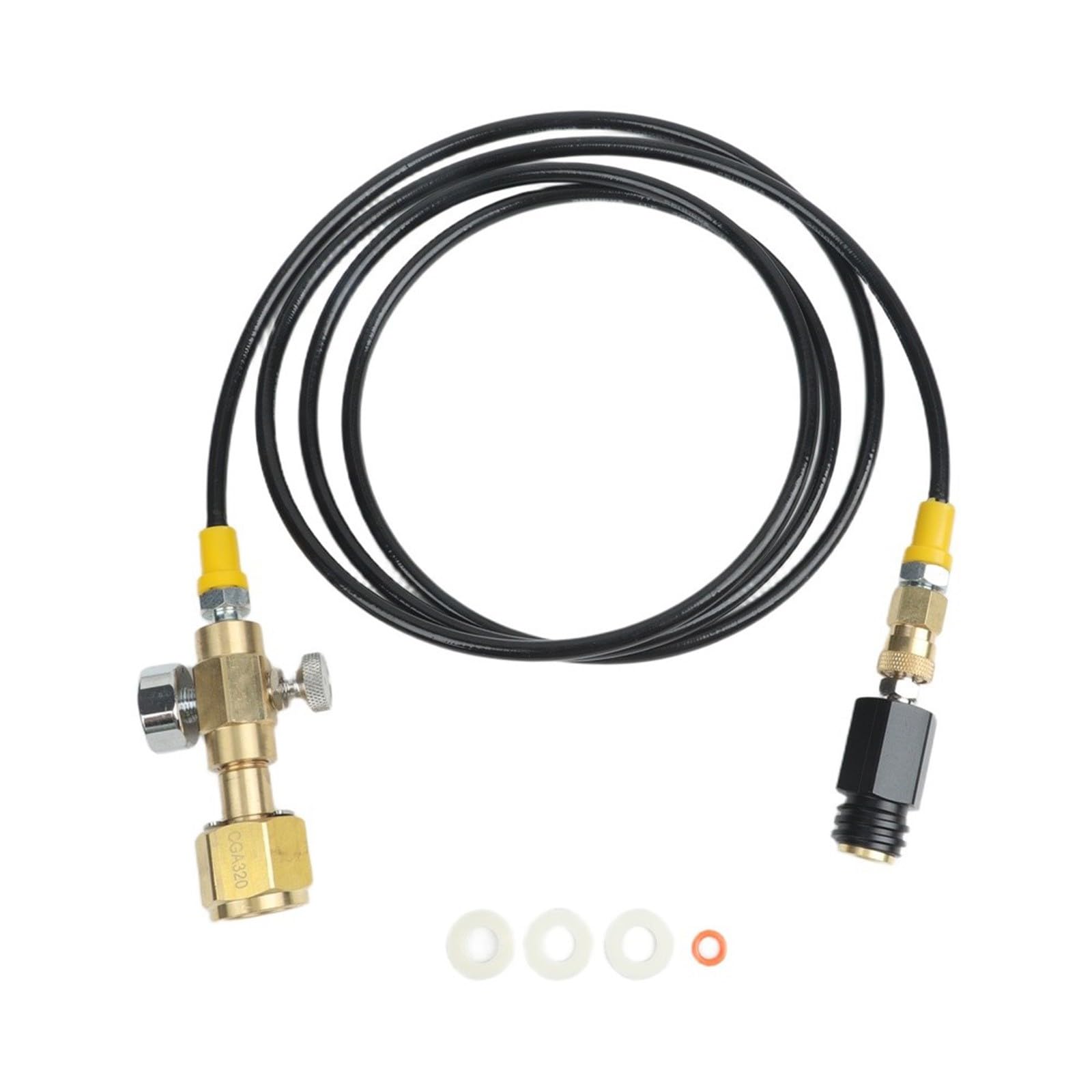CGA320 Quick for Connect Kit di ricarica cilindro tubo adattatore
