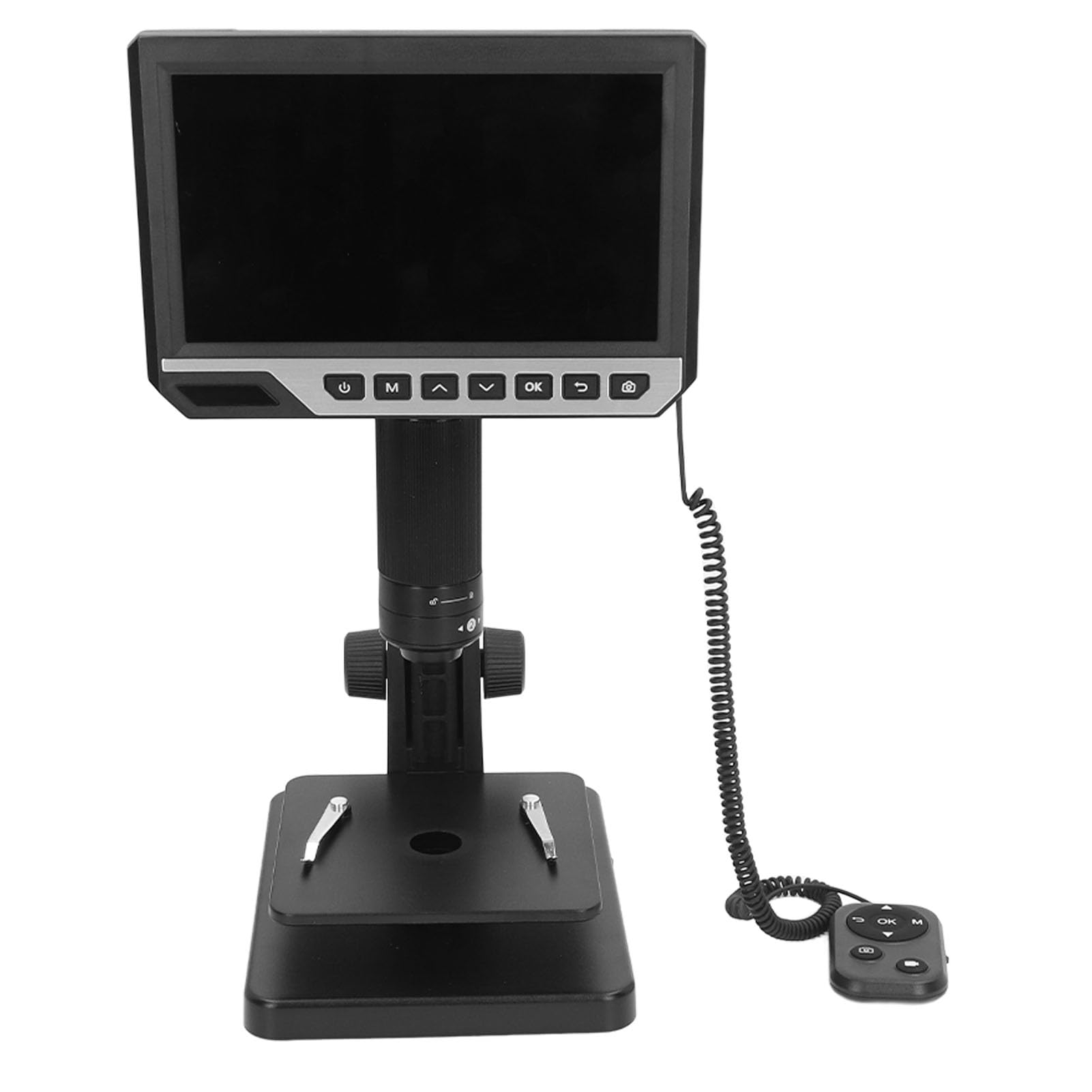 Hyuduo Digitalmikroskop, 7-Zoll-IPS-HD-Display USB-Digitalmikroskop, 2000 X 12 MP 1080P Desktop-Mikroskop für Münzbetrachtung, Lötreparatur, Leiterplatteninspektion