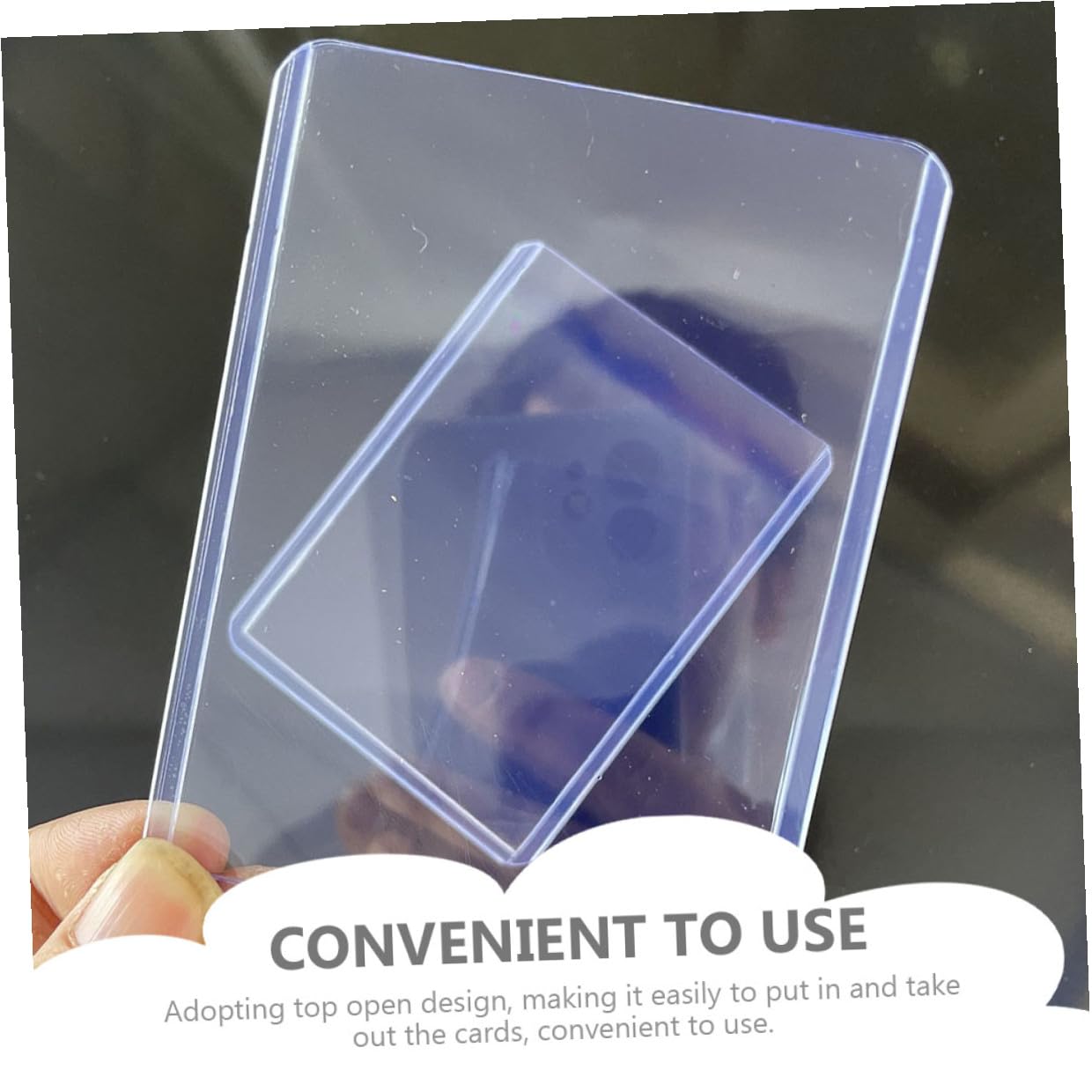 100stücke Transparente Schutzhüllen für Spielkarten aus Hochwertigem Pvc-material Kratzfest Wiederverwendbar für Sammelkarten