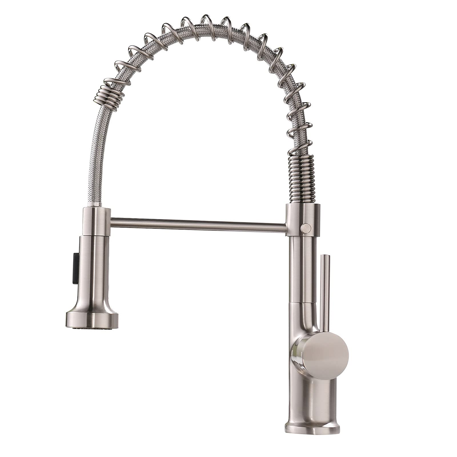 GIMILI Kitchen Faucet with Pull Down Sprayer Commercial Single Handle Lever Spring Kitchen Sink Faucet Brushed Nickel