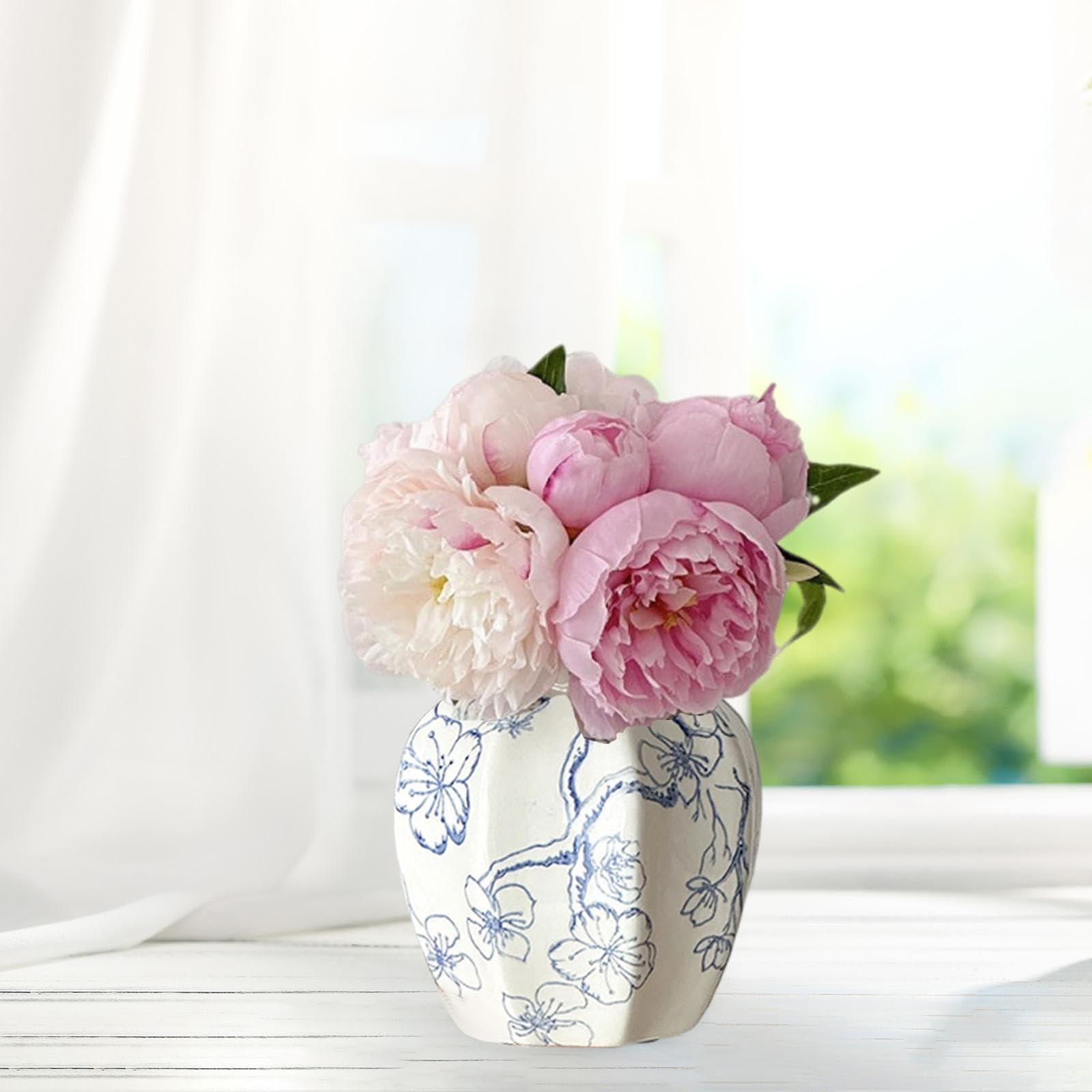 青白磁の装飾花瓶 Amazon.co.jp: Fonowx 青白磁の陶器花瓶、植木鉢、装飾用、オフィスや