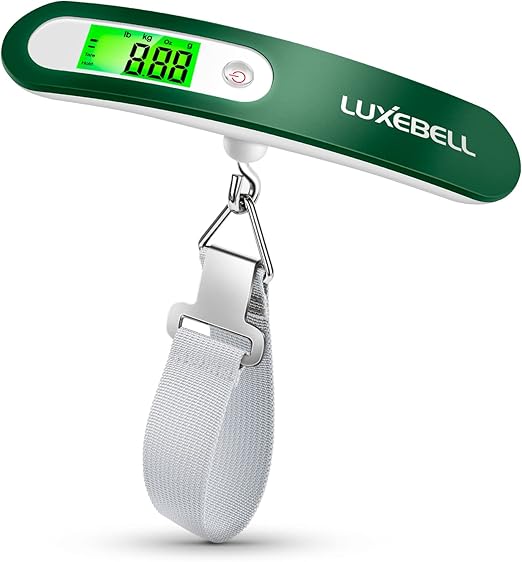Digital Luggage Scale Vacation Travel Essentials Accessories Gifts for Traveler Portable Suitcase Handheld Weight Scale 110 lbs Hanging Baggage Travel Must Haves