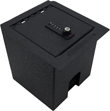 JIKE Center Console Gun Safe - Console Gun Vault Compatible with Toyota Tacoma 2016-2023, 4 Digit Lock with Backup Key.
