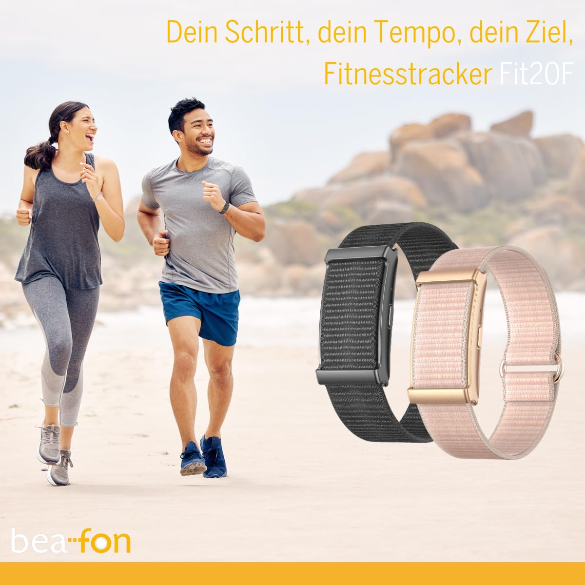 Beafon Fitness Tracker, braccialetto fitness, contapassi, modalità sport 100+, calorie bruciate, pressione sanguigna, frequenza cardiaca, ossigeno nel sangue, misurazione dello stress, monitoraggio