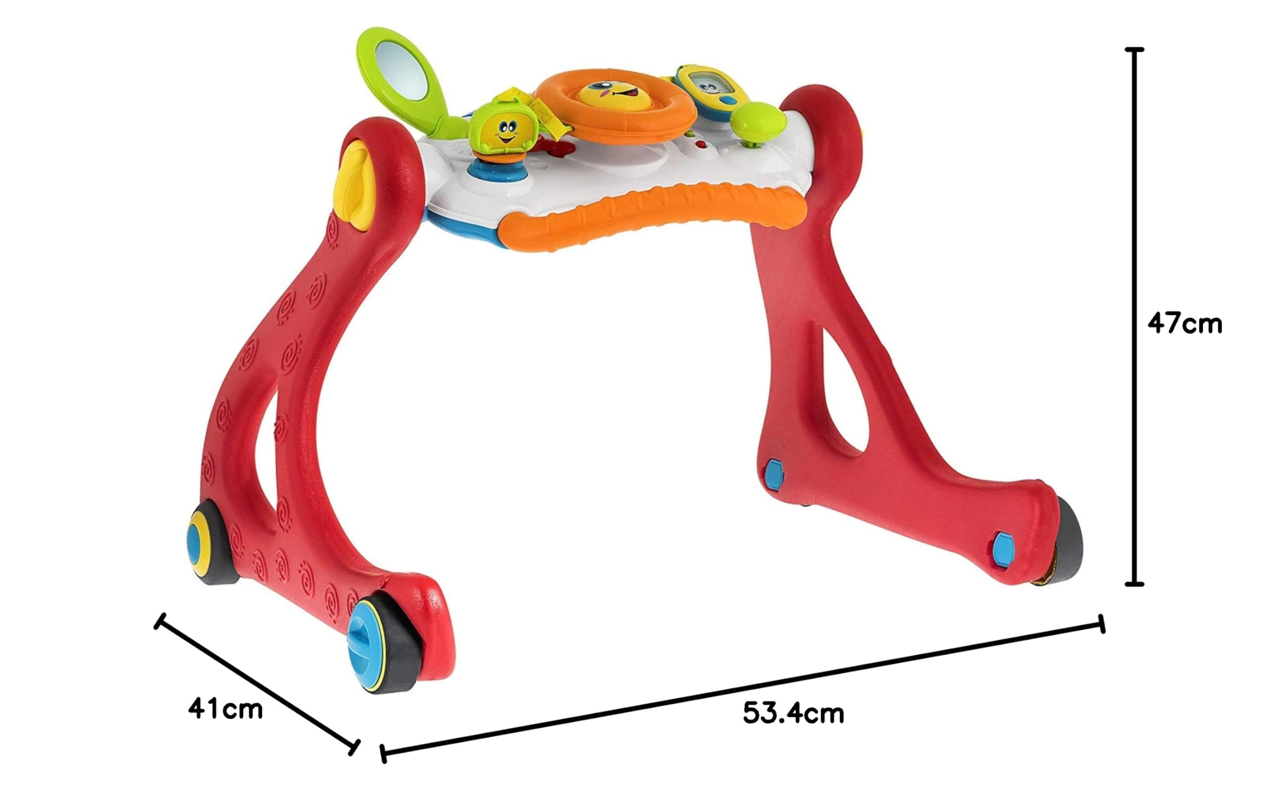 Chicco Grow and Walk 4in1 Baby Aktivitäts Spielzeug und Lauflernhilfe, Lernspielzeug mit manuellen Aktivitäten, Lichtern und Geräuschen, Abnehmbares Elektronisches Panel - Baby Spielzeug 3-36 Monate