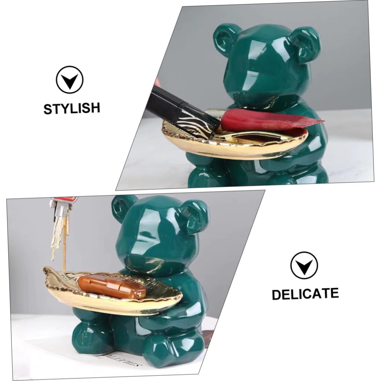 Holibanna Bandeja Decorativa Ideal Para Baño y Dormitorio Soporte De Joyería Plato De Cerámica