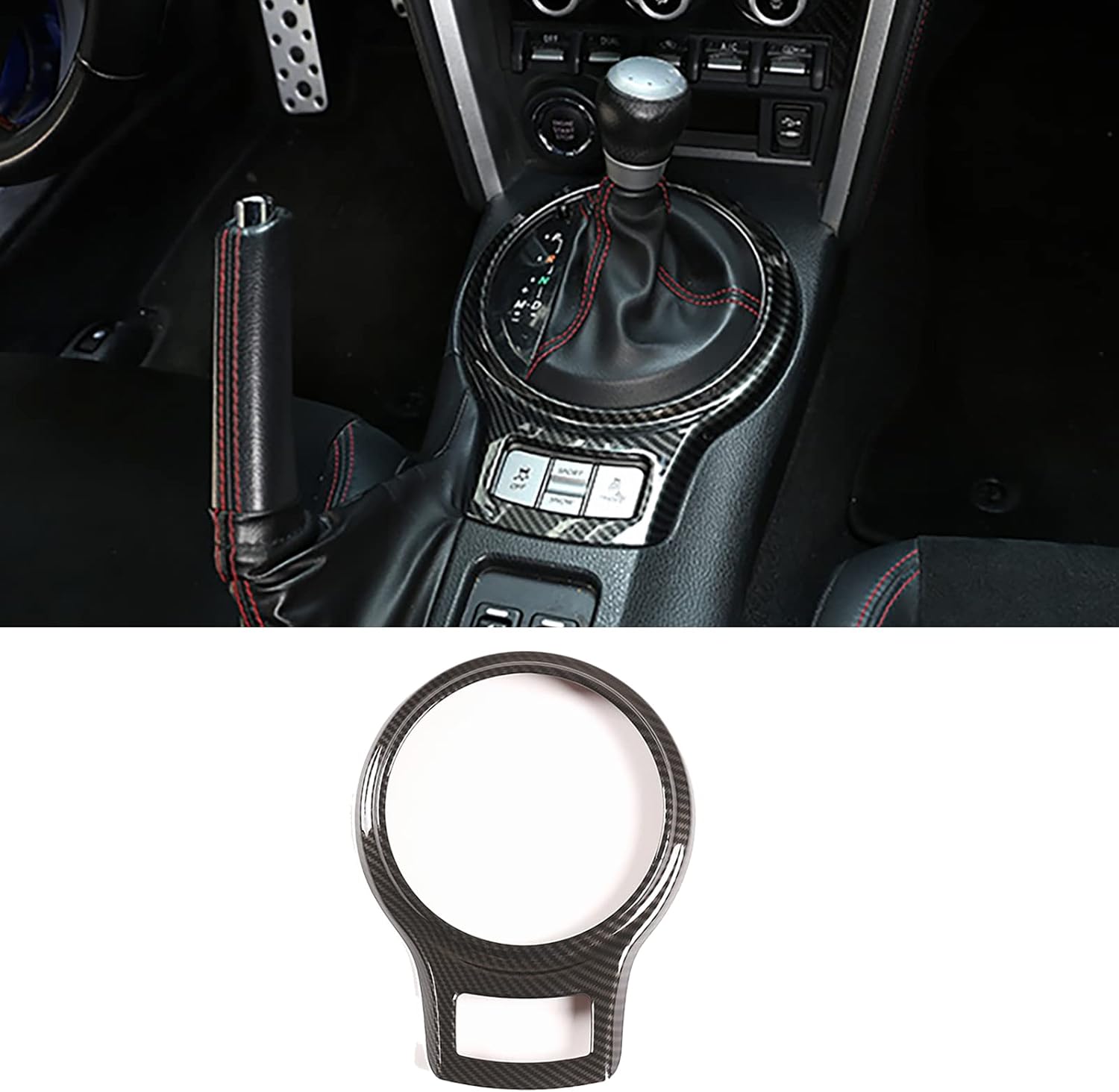 Car Accessories Fit for Subaru BRZ Toyota 86 2012-2020 Central Control Gear Shift Panel Frame Cover Trim (Carbon Fiber Style) ABS 1 PC