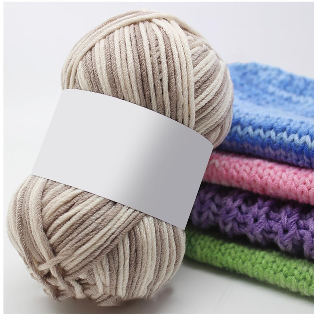 Wol om te haken, 10 stuks x 50 g handbreigaren, katoengaren, haakgaren, Chunky haakgaren voor beginners, bevat melkkatoengaren, voor beginners, onderhoudsvriendelijk, 10 kleuren Wol om te haken, 10 stuks x 50 g handbreigaren, katoengaren, haakgaren, Chunky haakgaren voor beginners, bevat melkkatoengaren, voor beginners, onderhoudsvriendelijk, 10 kleuren