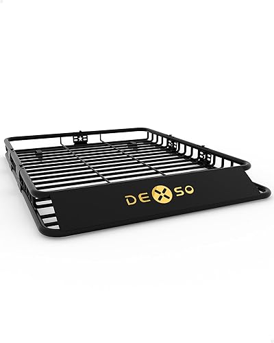 Miniatura 17 de Cesta universal para portaequipajes de techo de 51 x 36 pulgadas, capacidad de 200 libras, cesta de carga con 15 pies cúbicos