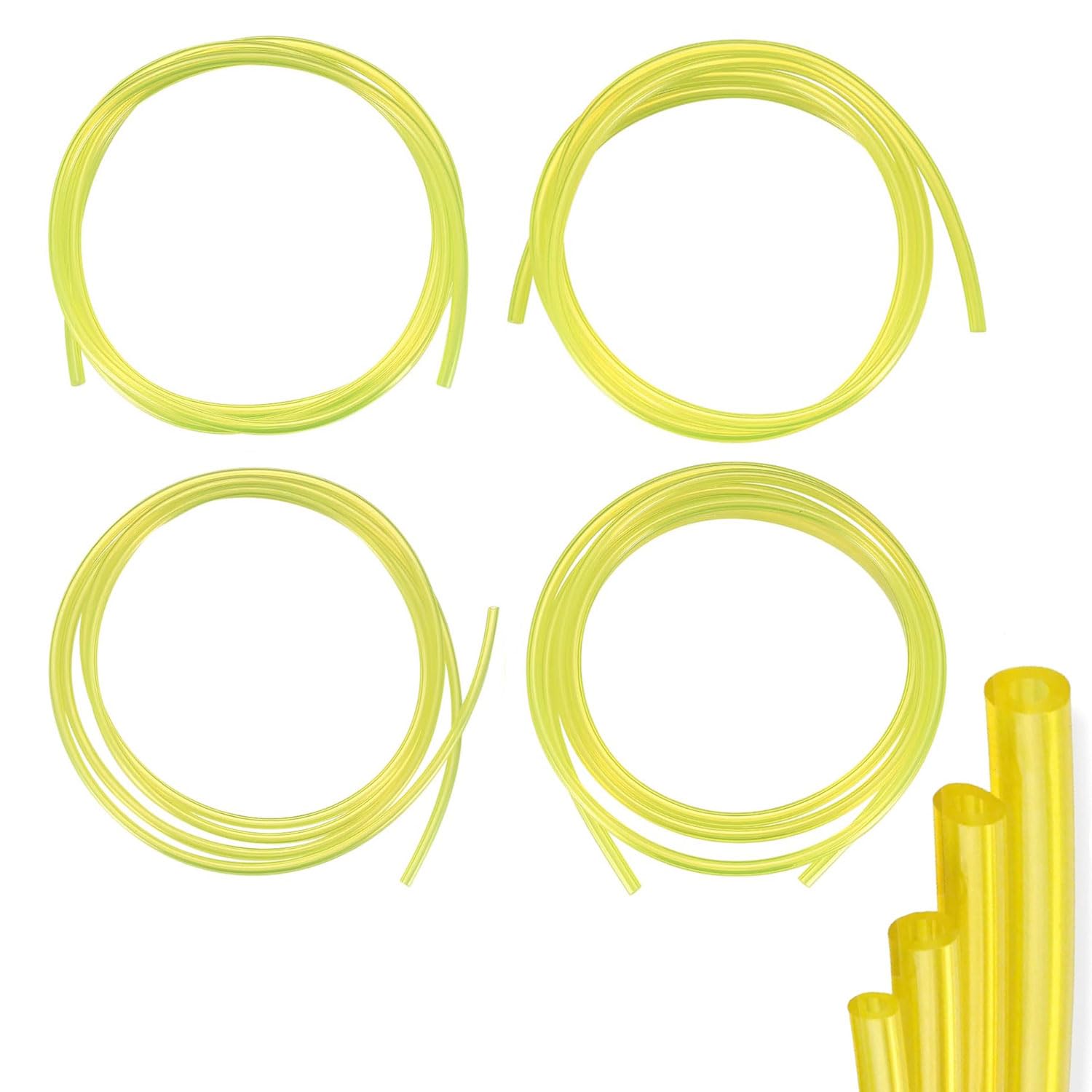 3 Tuyaux Essence HURI 1m - 3mmx5mm, 2.5mmx5mm, 2.5mmx3mm Pour Matériel De Jardin