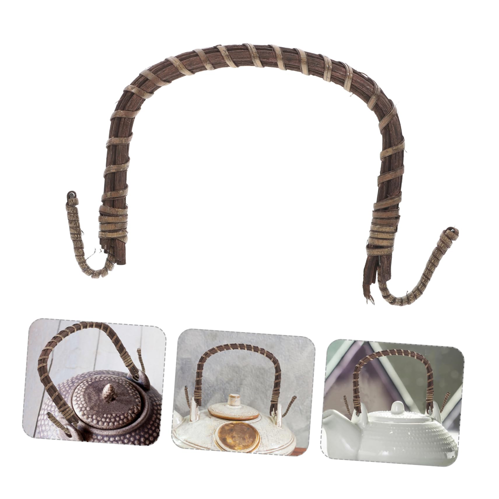 Mango de Teapot de Ratán Asa Forma para Tetera de Cerámica y Barro Accesorio de para Hogar y Oficina