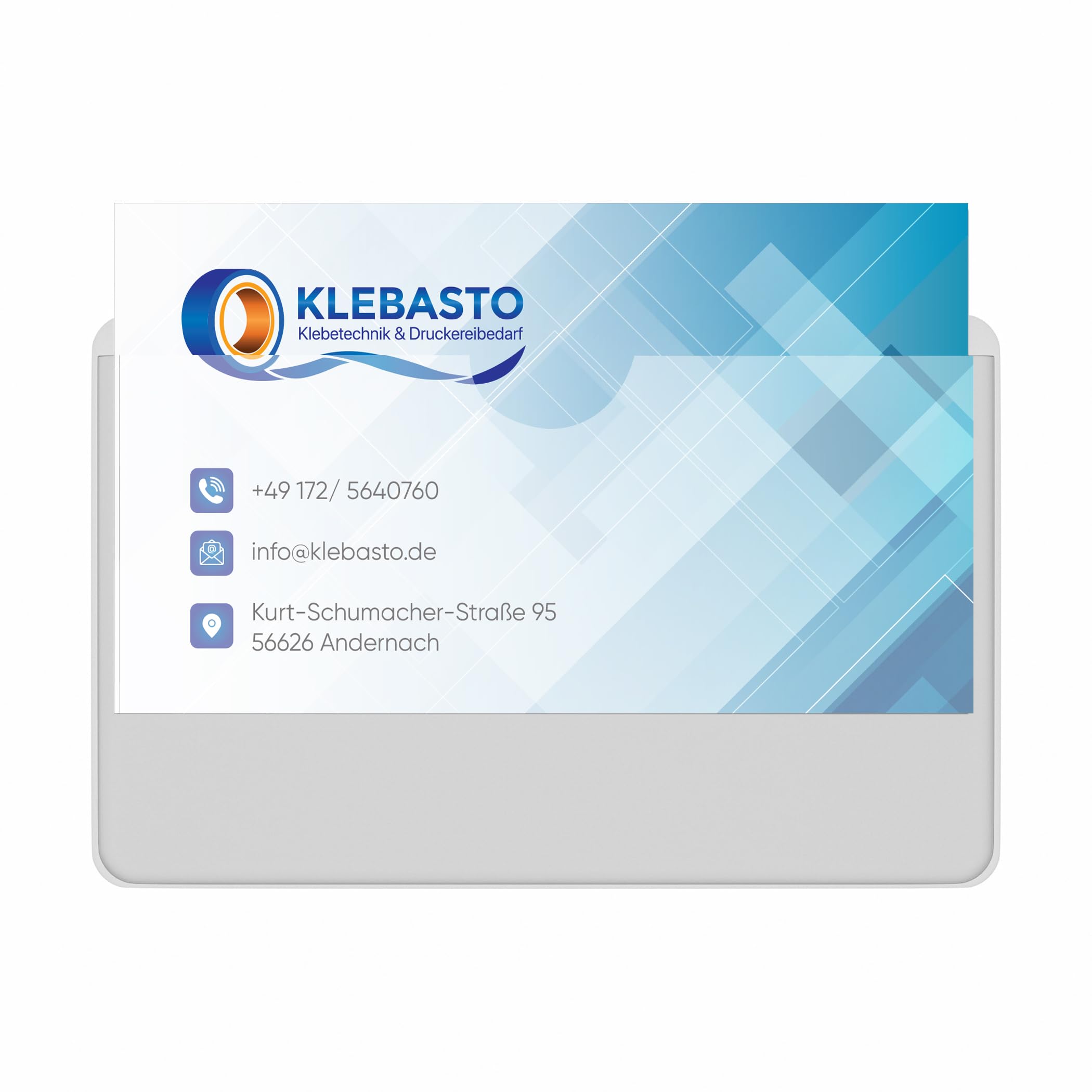 Visitenkartentaschen selbstklebend | transparent | Visitenkartenhüllen zum kleben | Kartenhüllen zum einkleben | Selbstklebetaschen Glasklar Daumenaussparung breite Seite offen (100)
