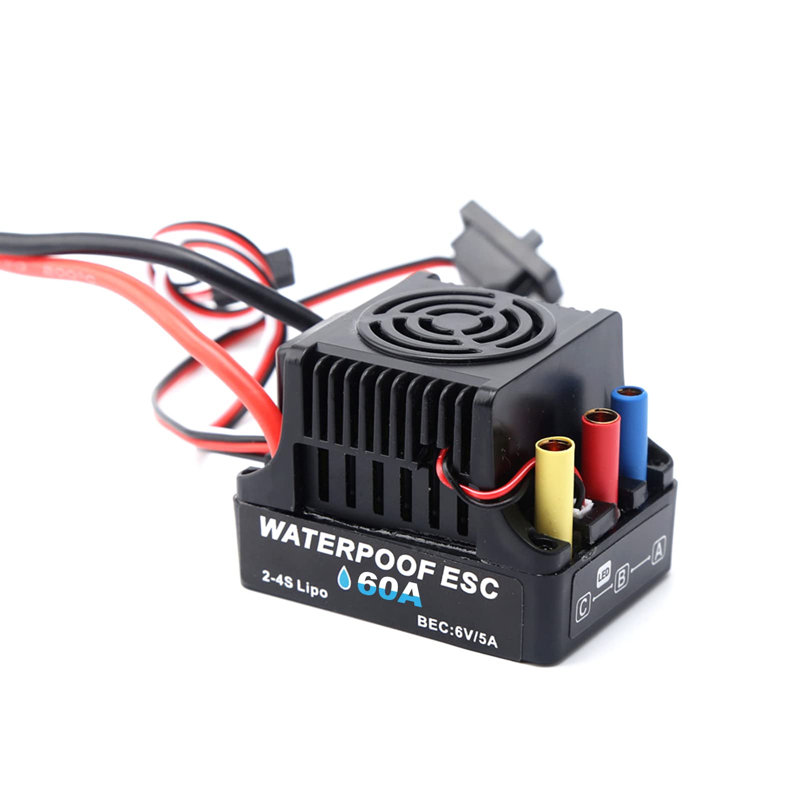 60A Bezszczotkowy elektryczny regulator prędkości 2-4S ESC 6V 5A Wtyczka BEC T do samochodu 1/8 1/10 RC