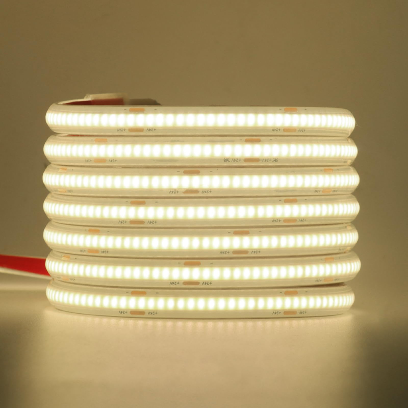 Wisada 24V COB LED Strip Light, 320 LEDs/m, IP68 Impermeabile, Flessibile Striscia di Luce LED per Rooflight Soggiorno Cucina Decorazione (Bianco Naturale (4000-4500K), 10M)