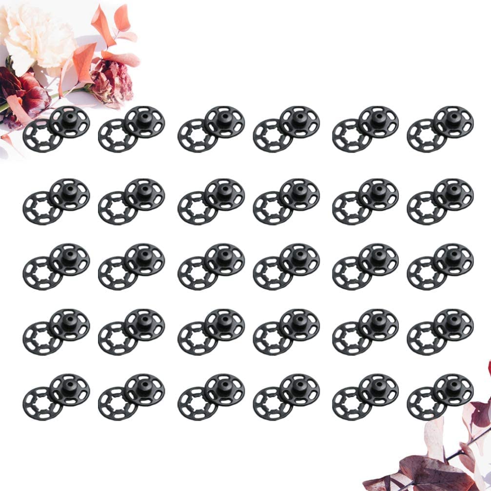 Broches de botón a presión SujetadorSuministros de costura, broches for coser, 1000 piezas de sujetadores a presión de plástico Botones de presión invisibles Botones for costura artesanal Blanco 15 mm