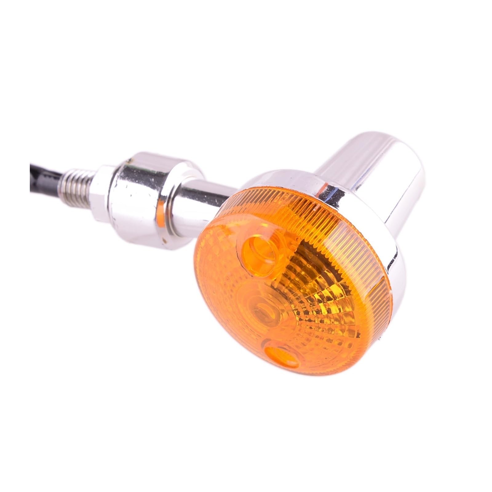 Intermitentes de motocicleta 2 uds 10mm 2 cables para giro Universal de motocicleta para lámpara de luz de señal indicador intermitente ámbar 12V impermeable