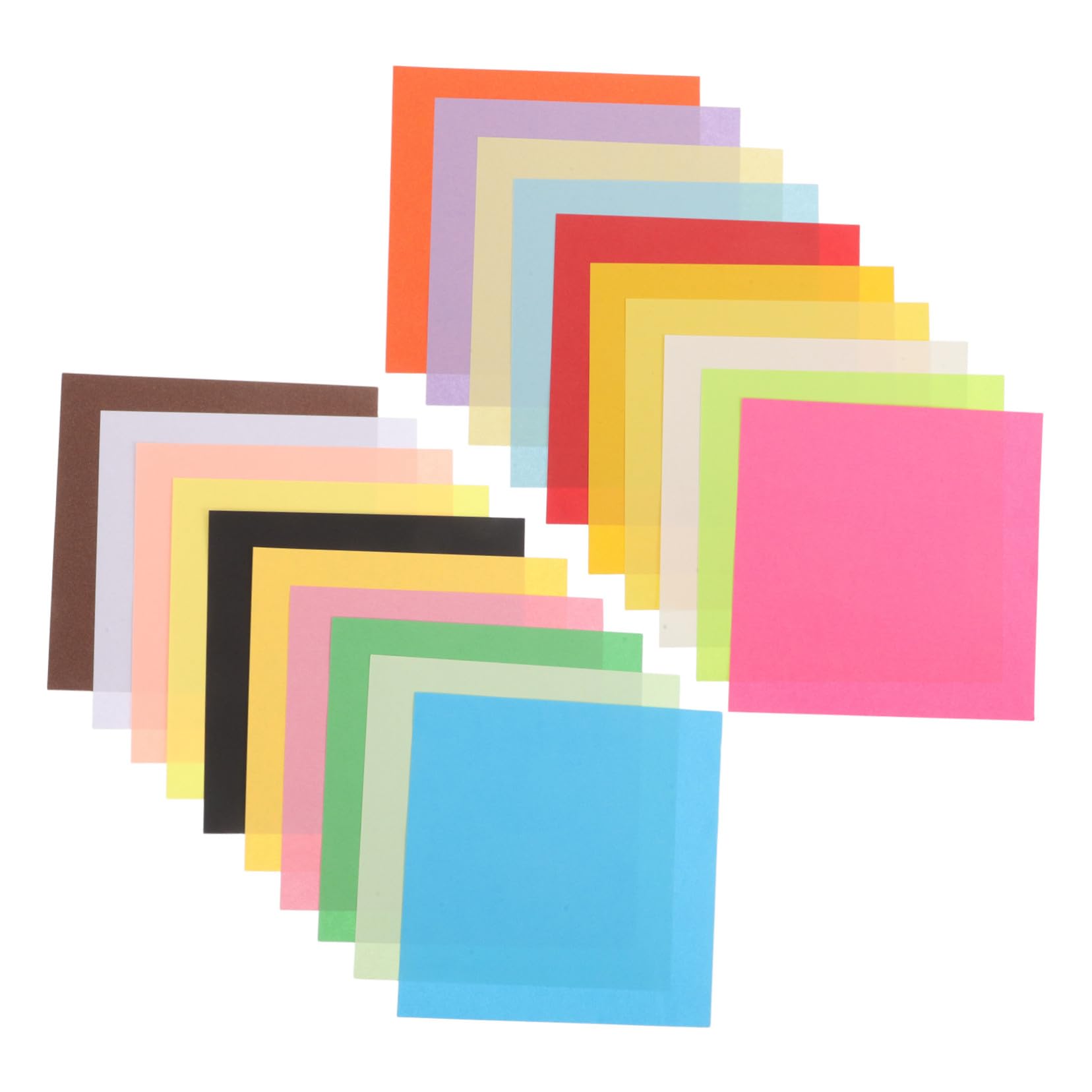 SOLUSTRE 600 Stück Teiliges Origami Papier Farben Doppelseitiges Faltpapier für DIY Bastelprojekte Kunsthandwerk Reißfestes Handgemachtes Quadratisches Bastelpapier für Schule und Zuhause