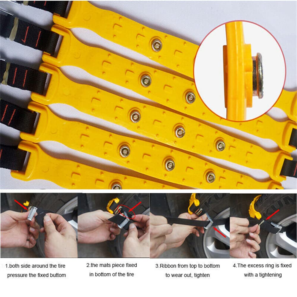 Cadenas Coche Nieve 10 Uds cadenas for ruedas de coche cadenas de nieve for automóviles neumáticos ruedas de coche cadenas for nieve y hielo cadena for neumáticos cadenas de nieve antideslizantes de T