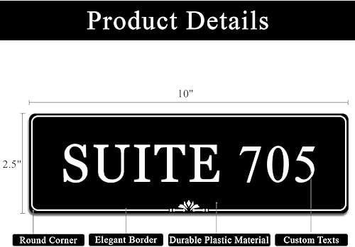 Miniatura 4 de Placa de nombre grabada para oficina elegante y personalizada para puertas o letrero de pared, placas de nombre personalizadas para puerta de