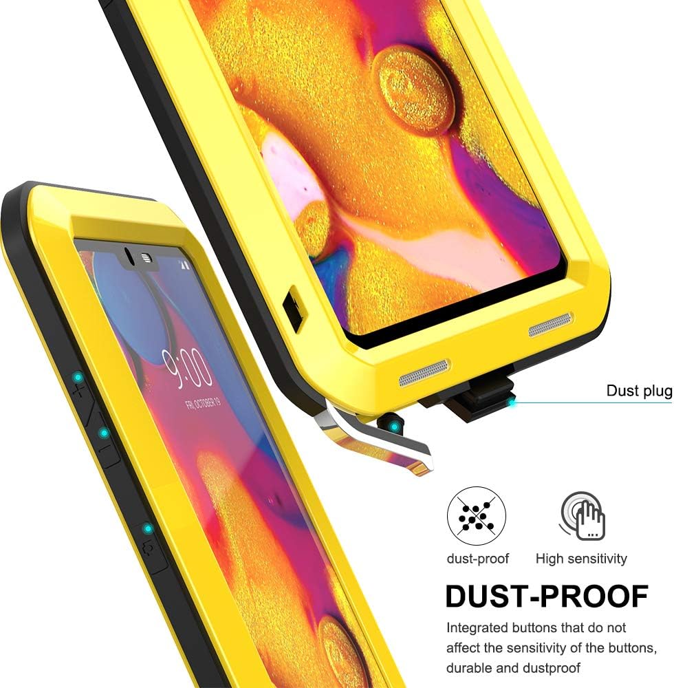 Review Discount Feitenn Case for LG V40 ThinQ, Heavy Duty Case Armor Aluminum Alloy Metal Cover Bumper Soft Rubber Military Shockproof Outdoor Hard Defender Men Gift for LG V40/V40 ThinQ - Yellow Crazy Clearance Feitenn Case for LG V40 ThinQ, Heavy Duty Case Armor Aluminum Alloy Metal Cover Bumper Soft Rubber Military Shockproof Outdoor Hard Defender Men Gift for LG V40/V40 ThinQ - Yellow