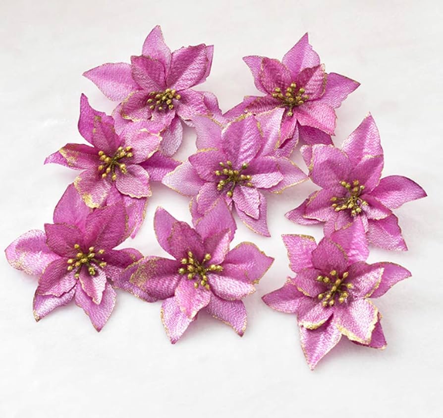 Amazon.co.jp: クリスマスの造花 人工花 造花 クリスマスの花 13センチ