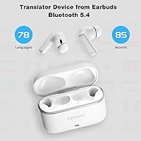 Vista 4 de IAMJOY Auriculares de Traducción de Idiomas, Dispositivo Traductor Bidireccional de 163 Idiomas y Acentos Integrado con 6 Micrófonos, Auriculares