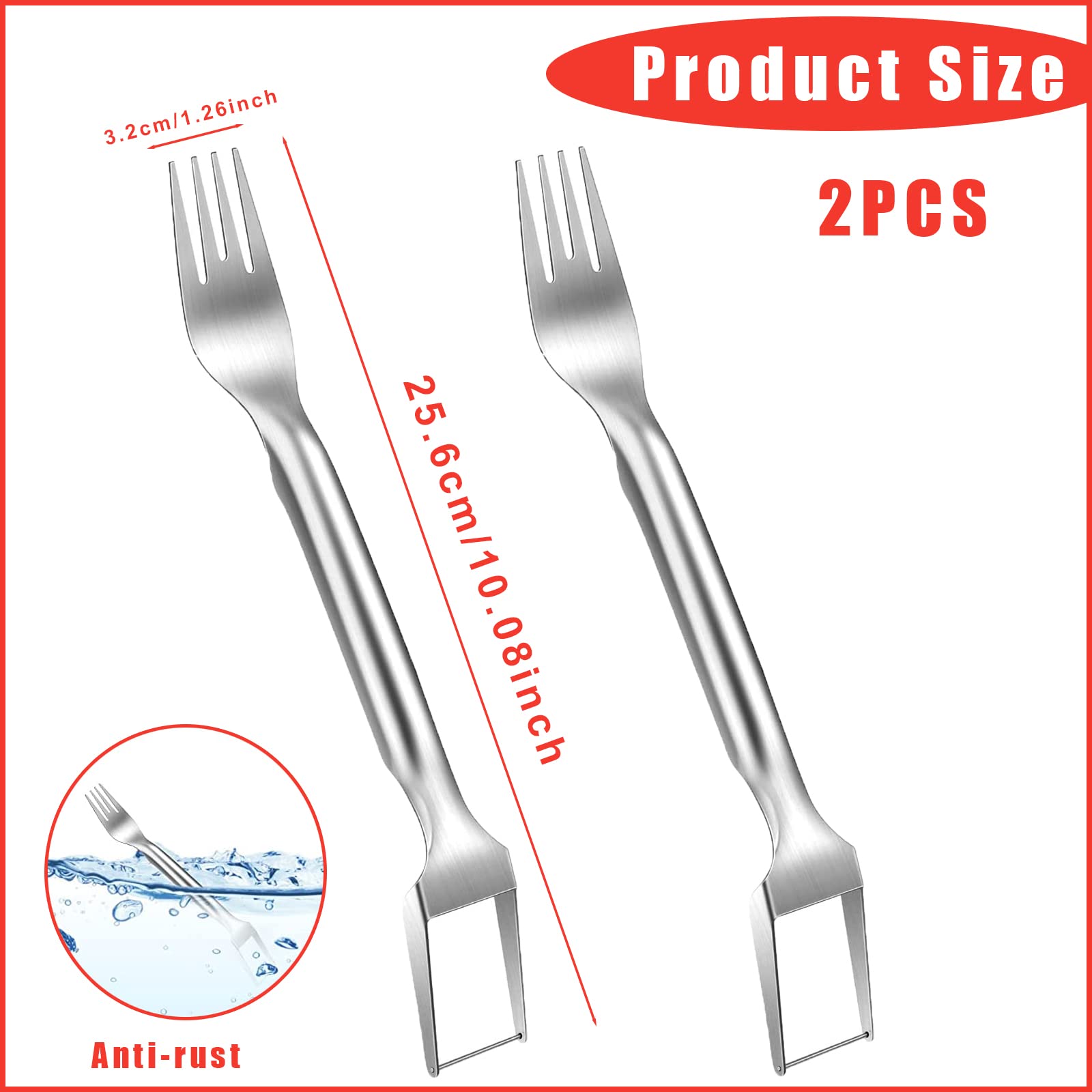 2-in-1 Wassermelonenschneider Edelstahl | Schneiden & Servieren In Einem Für Gartenparty & Camping