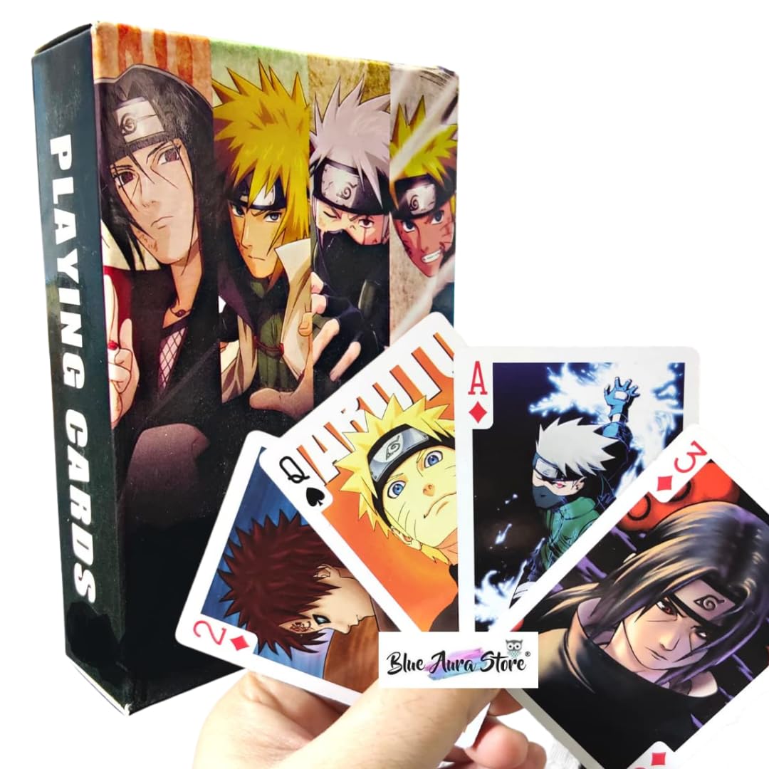 Blue Aura Anime Playing Cards 52 Cards in Pack of 1 Collectible Or Gifting | Anime Cards for Kids & Adults