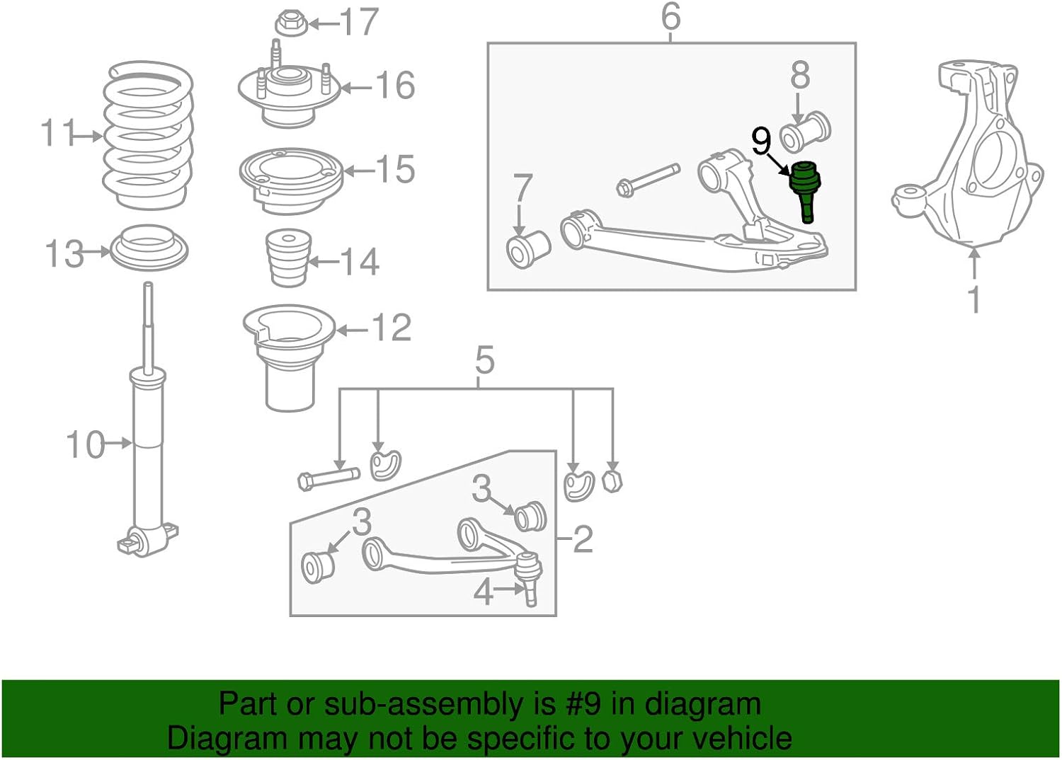 OEM NEW Suspension Front Lower Ball Joint Right or Left GM Trucks SUVs 19209396