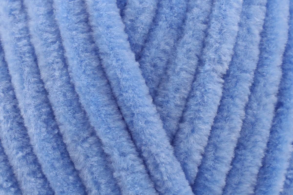King Cole Yummy Chunky Crochet Yarn, 100% Polyester Plush Texture Knitting Wool for Blankets, Throws, Scarves & Shawls - 100g Ball - Ocean Blue (4741) - Single (1 Ball)