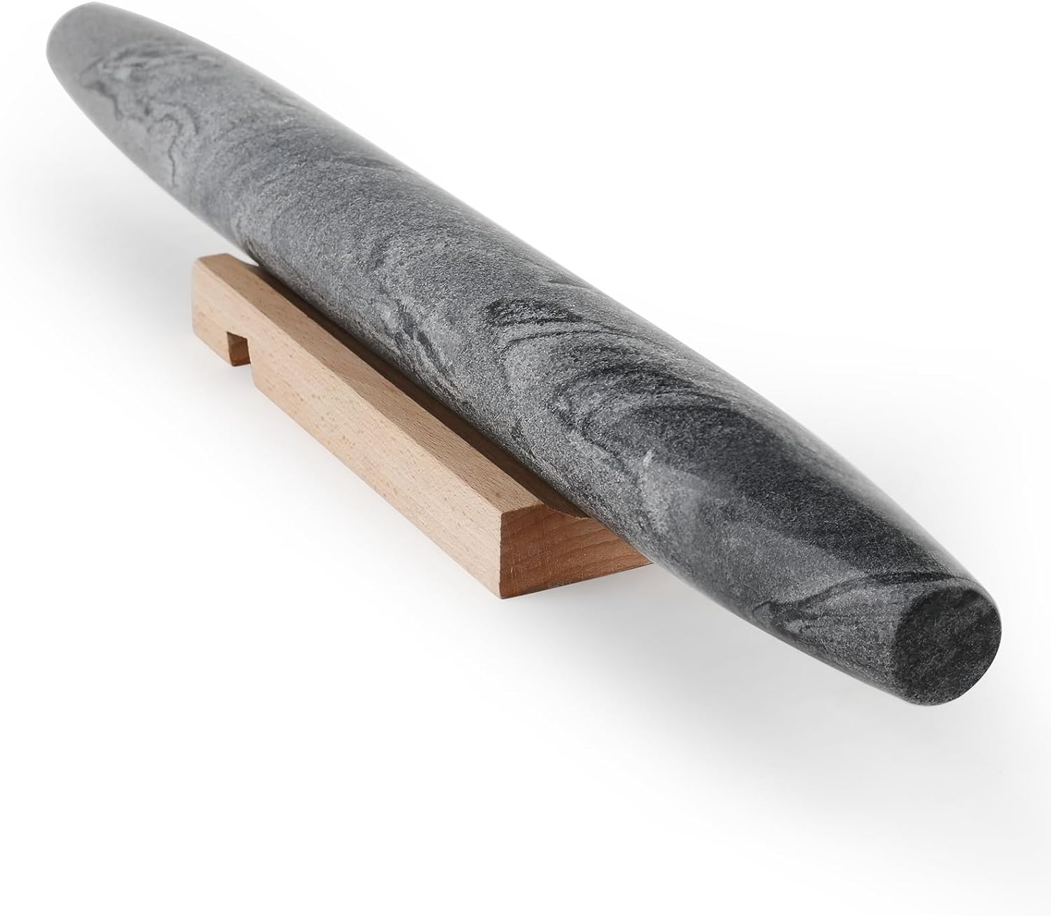 Koville African Natural Marble French Rolling Pin, 16inch Non-Stick Rolling Pin for Baking, Dough Roller for Pasta, Dumpling, Fondant, Pie, Bread, Pizza, Kitchen Baking Tools(Monte Grigio) Koville African Natural Marble French Rolling Pin, 16inch Non-Stick Rolling Pin for Baking, Dough Roller for Pasta, Dumpling, Fondant, Pie, Bread, Pizza, Kitchen Baking Tools(Monte Grigio)