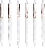 Vista 12 de DUNBONG Bolígrafos de gel retráctiles de 0.020 in, tinta negra, punta de aguja, diseño de superficie de corte en forma de diamante, caja de 6 Negro