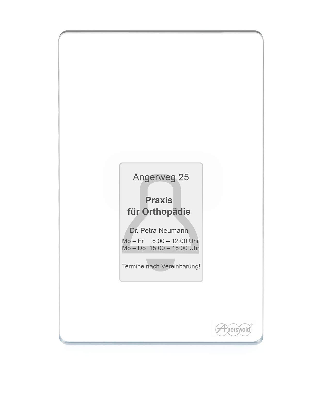 Auerswald TFS-Dialog 400 White - Audio Intercom Systems (CE, IP44, -20-50°C, White, Glass, Plastic, 140mm)