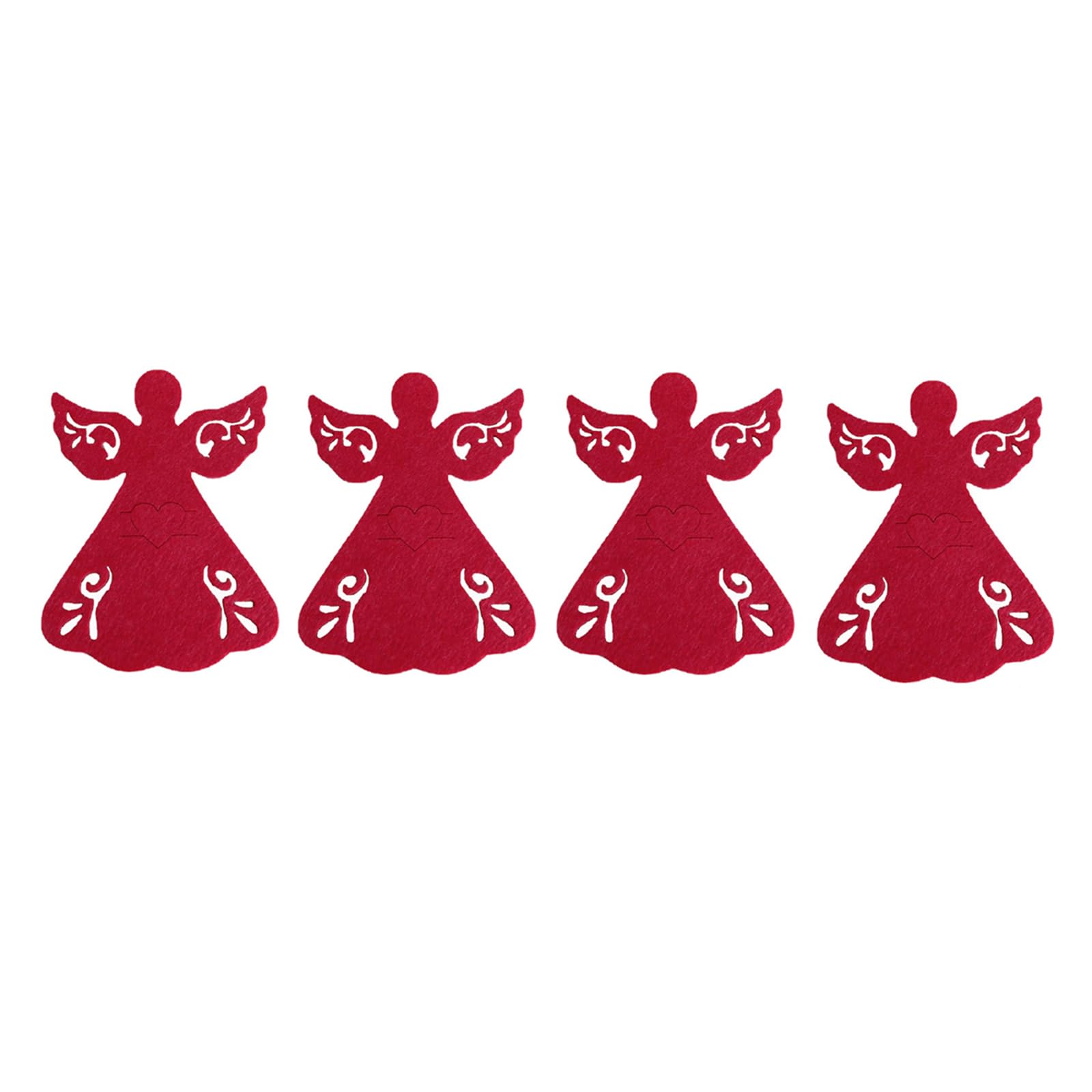 Tsophreniq 4 Packs Christmas Tableware Holders Christmas Table Decorations Fork and Holder Red Cutlery Holder Silverware