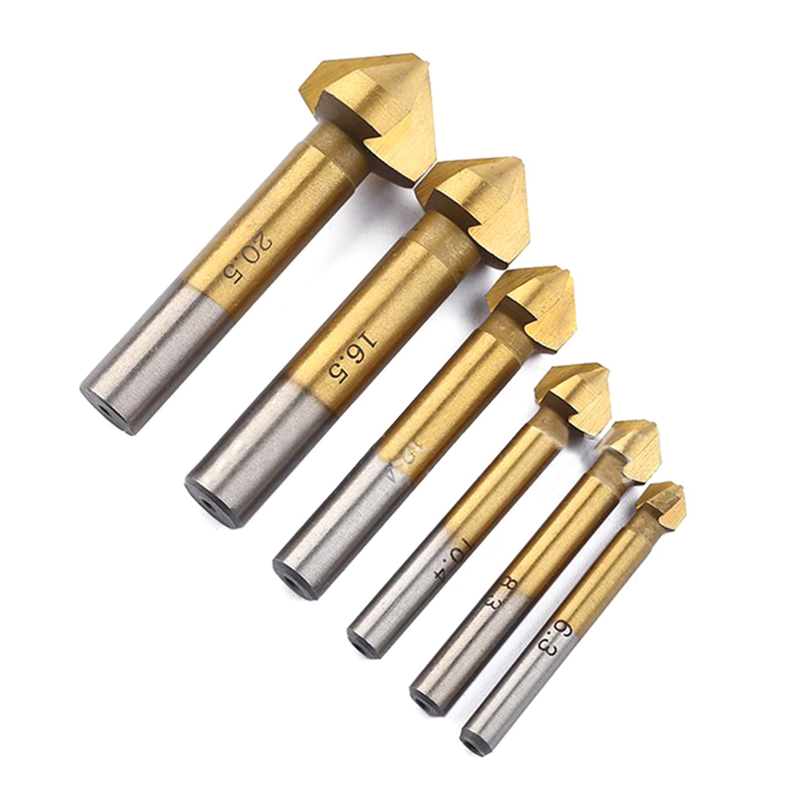 Countersink Drill Bit Set HSS Countersink Drill Bit 3 Flute 90 Degree Mill Cutter Bits Woodworking Chamfering and Hole Processing Tool