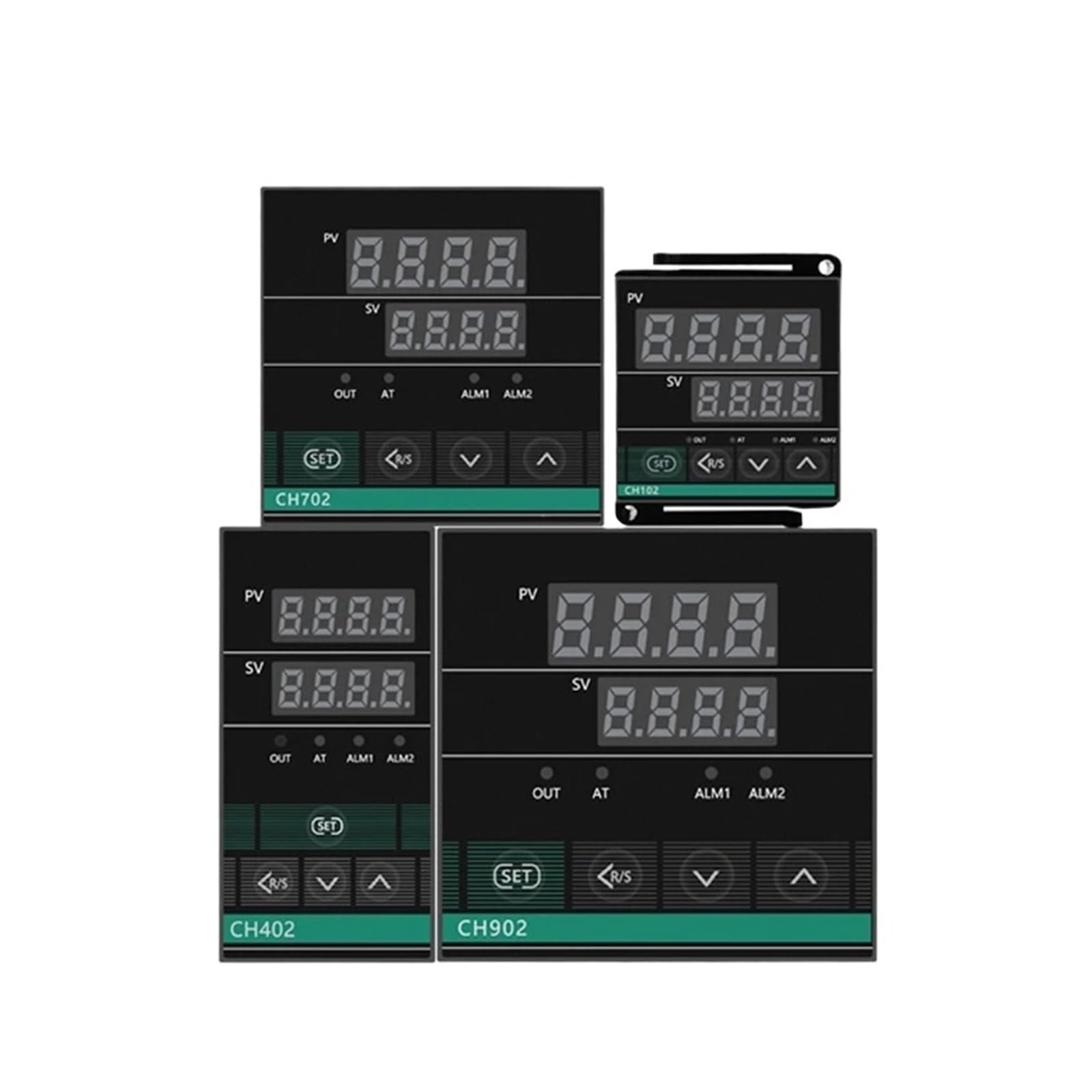 Controlador de Temperatura Termostato de Entrada Universal de Salida Dual Regulador de Temperatura Digital Controlador PID CH102 CH402 CH702 CH902 Relé SSR(CH402(48x96mm))