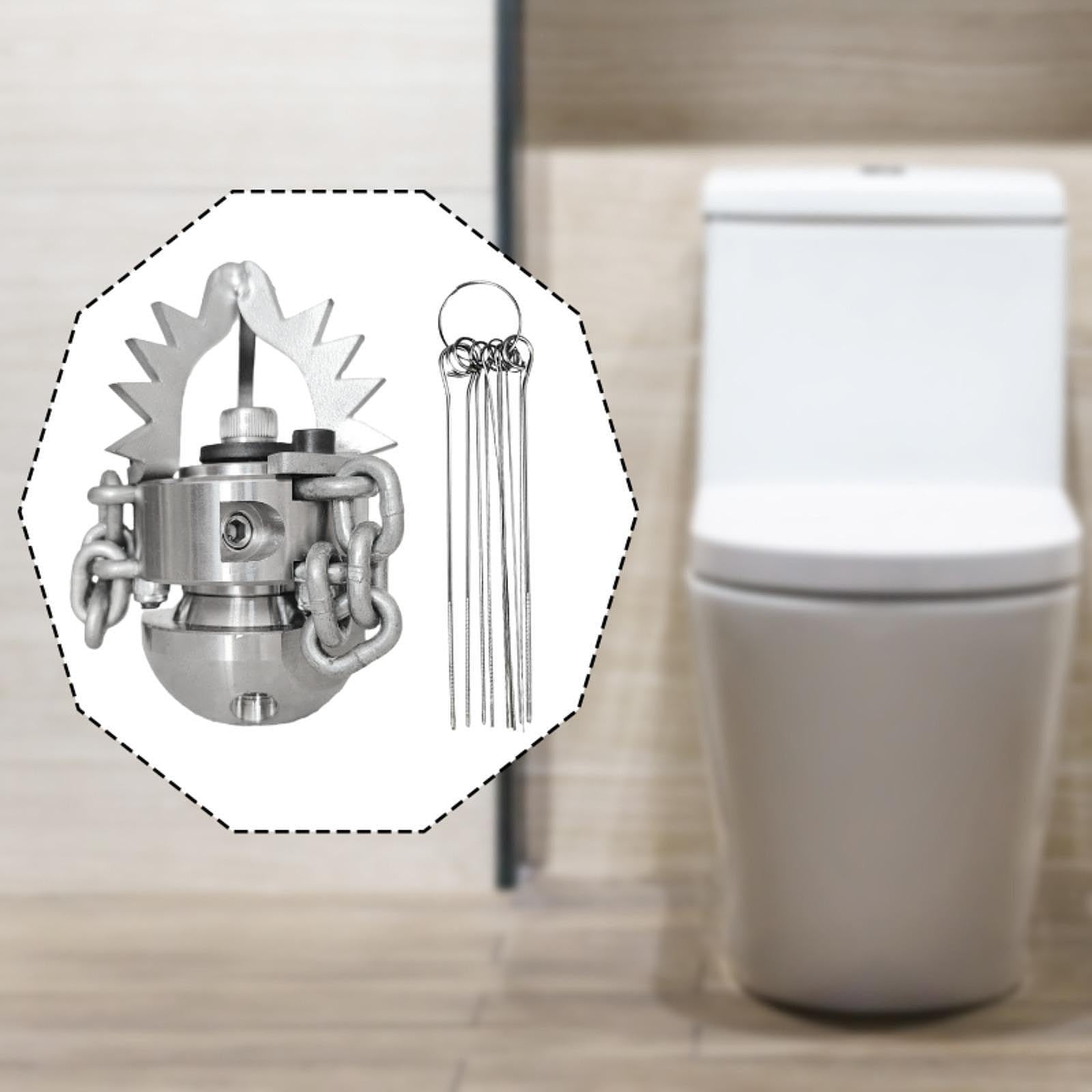 Harilla Máquina Desatascadora de Desagües con Boquilla Giratoria, Tubo de Acero Inoxidable, Accesorios de Limpieza de Tuberías, Limpiadora de Alta Presión con, 0.375 40l por Minuto