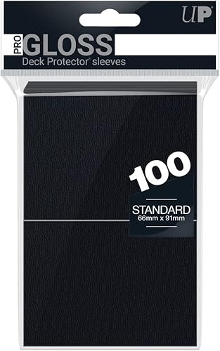 Ultra Pro Fundas protectoras de cubierta para tarjetas de tamaño estándar, color negro, 100 unidades