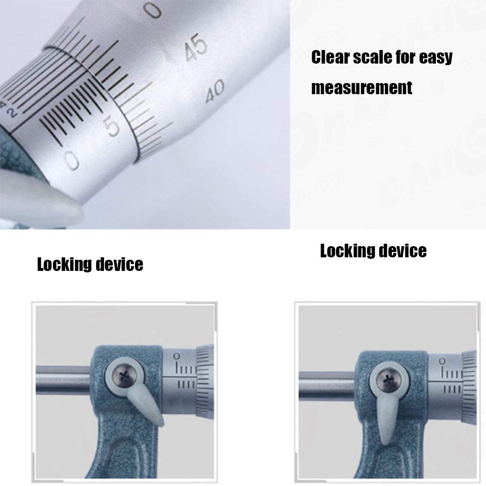 Lazmin112 Micromètre Extérieur 0-25 Mm - Outil De Mesure Précis Avec Échelle Claire Pour Mécaniciens Et Bijoutiers